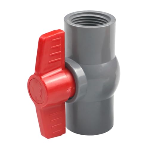 内径25mm PVCボールバルブ ねじ込式 ボールバルブ PVCボールバルブ制御 プラスチック水道管バルブ ねじPVCバルブ ガーデニング 塩ビ配管用ボールバル ボールバルブ 流量調節 水量調節 水道用品 農業 工事現場 用水用 取り付け簡単 家庭用 業務用 (1個)